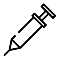 syringe cut line icon