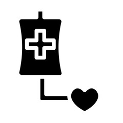 blood transfusion solid icon