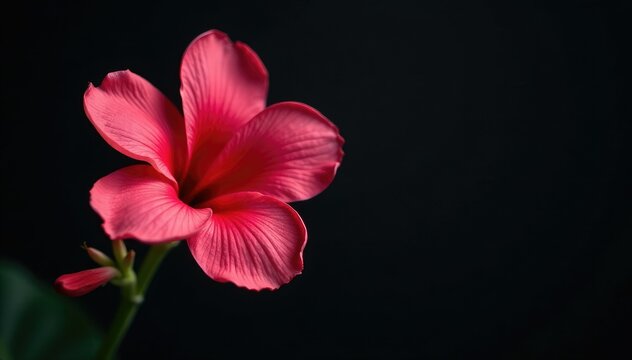 Ulam raja flower against a contrasting dark background, flora, contrast