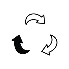 Resource Recycling icon vector stock illustration