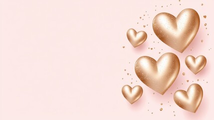Obraz premium Heart Balloons: A Beautiful and Festive Display for Valentine's Day