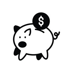 Piggybank vector icon
