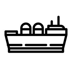 passenger ship line icon