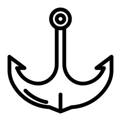 ship anchor line icon