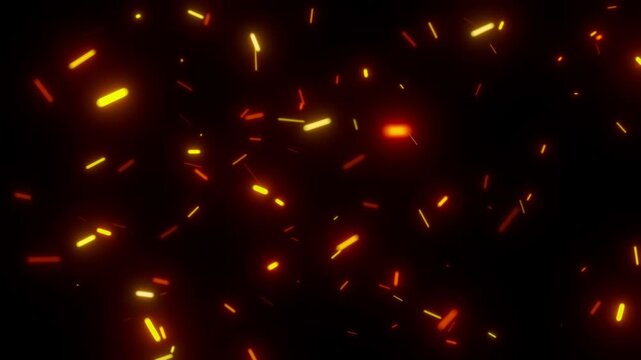 flying sparks particle night loop backgrounds