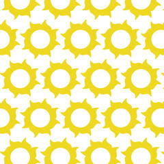 seamless pattern with yellow flowers