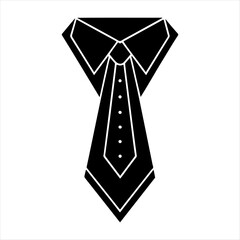 The tie icon. Necktie and neckcloth symbol. Flat tie