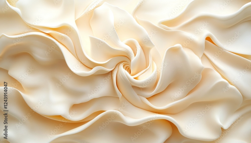Poster seamless soft beige 3d minimalist elegant wave texture pattern background with monochromatic colors