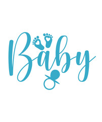 Baby typography design on plain white transparent isolated background for card, shirt, hoodie, sweatshirt, apparel, tag, mug, icon, poster or badge