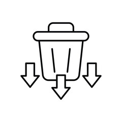 Waste Reduction icon vector stock illustration