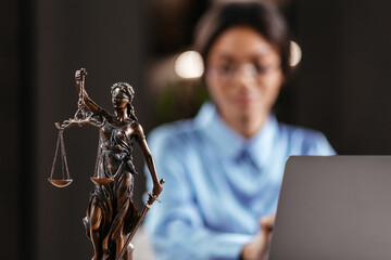 African american Lawyer businesswoman holding document to read lawsuit and checking financial...