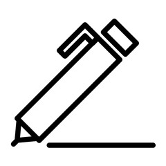 fountain pen line icon