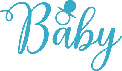 Baby typography design on plain white transparent isolated background for card, shirt, hoodie, sweatshirt, apparel, tag, mug, icon, poster or badge
