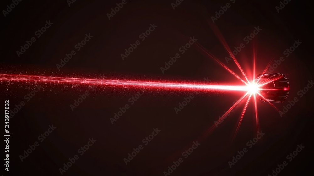 Aufkleber ultra-fast speed concept with glowing laser beams and a depth effect on a dark background