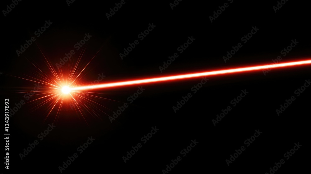 Poster ultra-fast speed concept with glowing laser beams and a depth effect on a dark background