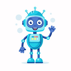 Friendly Robot Cartoon