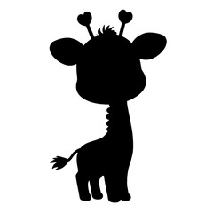 Giraffe Silhouette | Giraffe Drawing | Giraffe Illustration