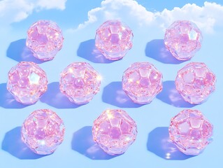 Stylish Crystal Buckyball with Elegant Gold Chain