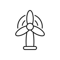 Wind Turbine icon vector stock illustration