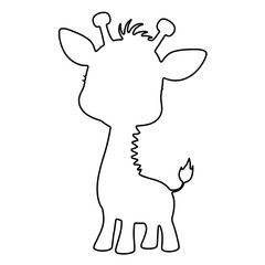 Giraffe Outline | Giraffe Drawing | Giraffe Illustration