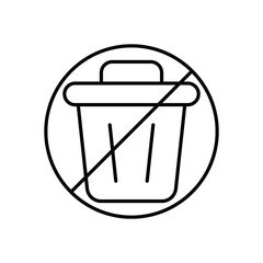 Zero Waste icon vector stock illustration