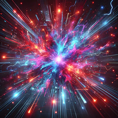 abstract colorful fireworks