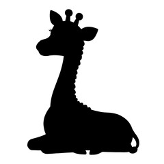 Giraffe Silhouette | Giraffe Illustration | Giraffe Drawing