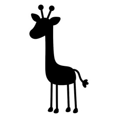 Giraffe Silhouette | Giraffe Illustration | Giraffe Drawing