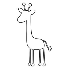 Giraffe Outline | Giraffe Illustration | Giraffe Drawing