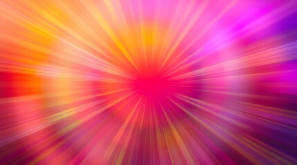Fototapeta premium Sunburst background wallpaper in pink, red, purple, yellow and orange colors.
