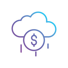 Cloud Earning vector icon