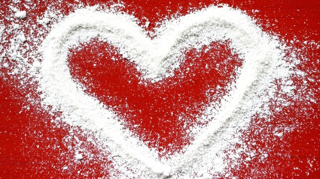 red heart on a white background