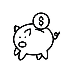 Piggybank vector icon