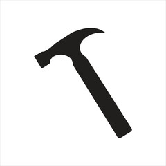 Iron hammer vector image silhouette
