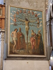 crucifixion of Jesus Christ at Italian church