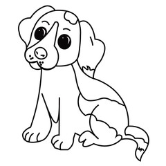Whimsical Line Art Dog: A Minimalist Canine Masterpiece