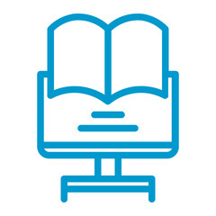 reading e books color icon