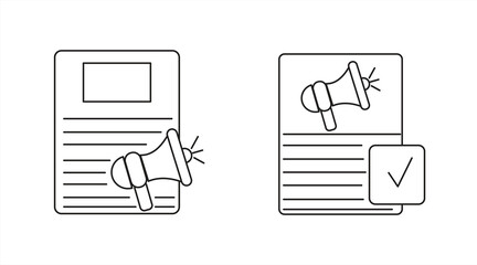 marketing thin line icon. Set of editable stroke icons for digital marketing, web and mobile applications, vector illustration.