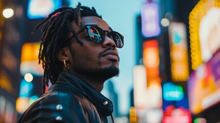 Obraz premium portrait of a black man in new york