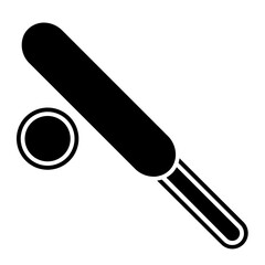 cricket bat glyph icon