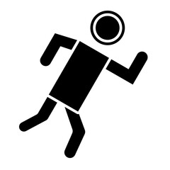 running glyph icon