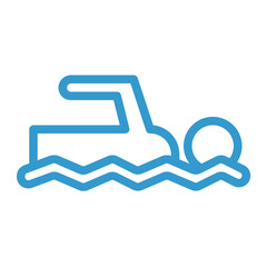 swimming sport color icon