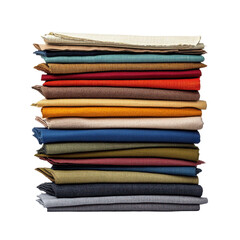 Stack of Colorful Fabric Textiles for Creative Design Projects