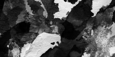 black and white watercolor background with watercolor stains, Vintage retro grunge old black and white texture with smoke, polished and acrylic black and white watercolor background hand painted.