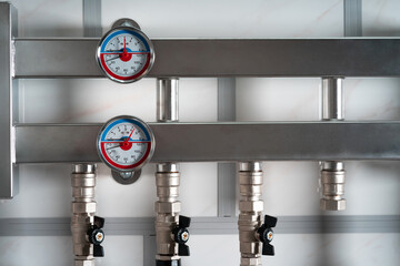Stainless steel pipes of the heating system and water pipes in a house or apartment. Repair of...