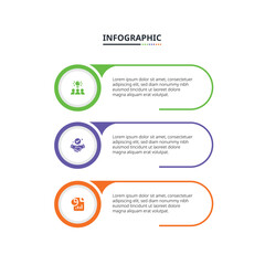 Vector Infographic label design template with icons and 3 steps