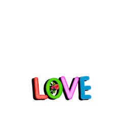 Love letters watercolor element clipart