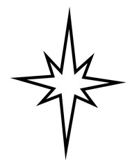 Obraz premium Star clip art design on plain white transparent isolated background for card, shirt, hoodie, sweatshirt, apparel, card, tag, mug, icon, poster or badge