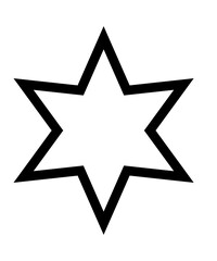 Star clip art design on plain white transparent isolated background for card, shirt, hoodie, sweatshirt, apparel, card, tag, mug, icon, poster or badge