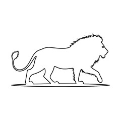 Lion Outline | Lion Illustration | Lion Line Art